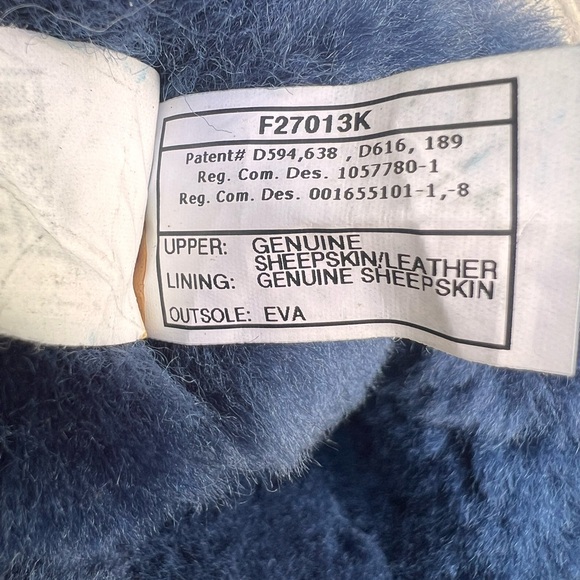 UGG Cozy Comfy Blue Sheepskin Leather Mid-Calf Casual Boots Button Lined WMN’s 8 - Picture 7 of 11